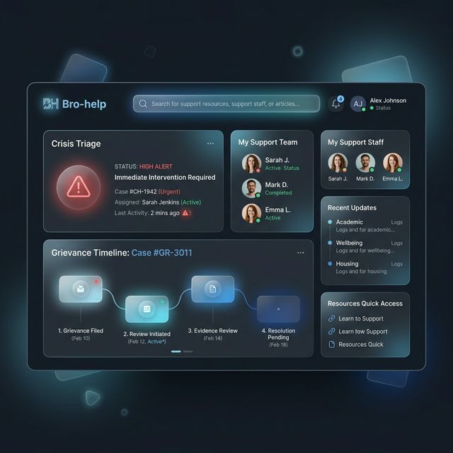 Bro-help – Specialized Student Support & Crisis Management Portal